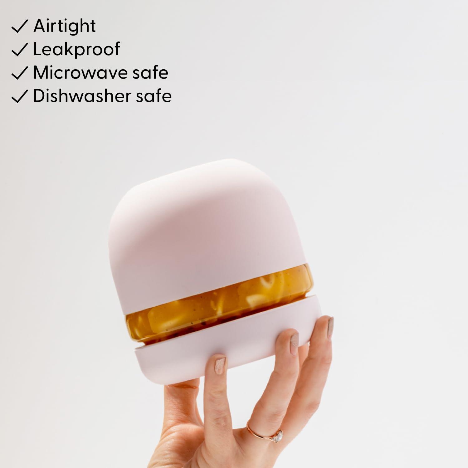 W&P W&P Porter Seal Tight Glass Food Storage Container with Lid, Terrazzo Cream 16oz, Leak & Spill Proof Meal Prep Container, Microwave & Dishwasher Safe, Borosilicate Glass