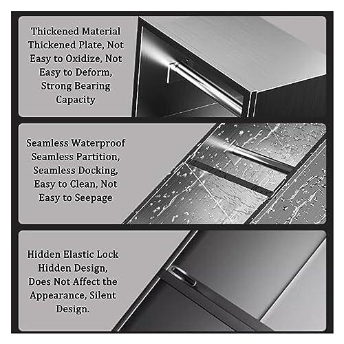 PHLEPS Stainless Steel Shower Nich Stainless Steel Bathroom Niche, Toilet Paper Storage Rack, Recessed Waterproof Shower Niche For Bathroom Storage/Shampoo/Toiletries ( Color : Apricot , Size : 65x30x14cm )