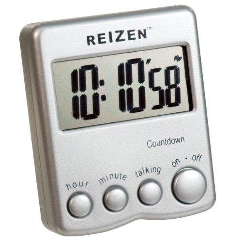 Reizen Talking Low Vision Count Down Timer - Silver