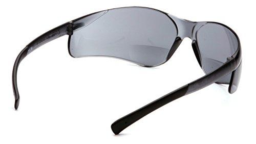 Pyramex Safety Pyramex S2520R25 Ztek Safety Glasses 2.5 Bifocal Reader Gray Lens Gray Frame ANSI Z87+