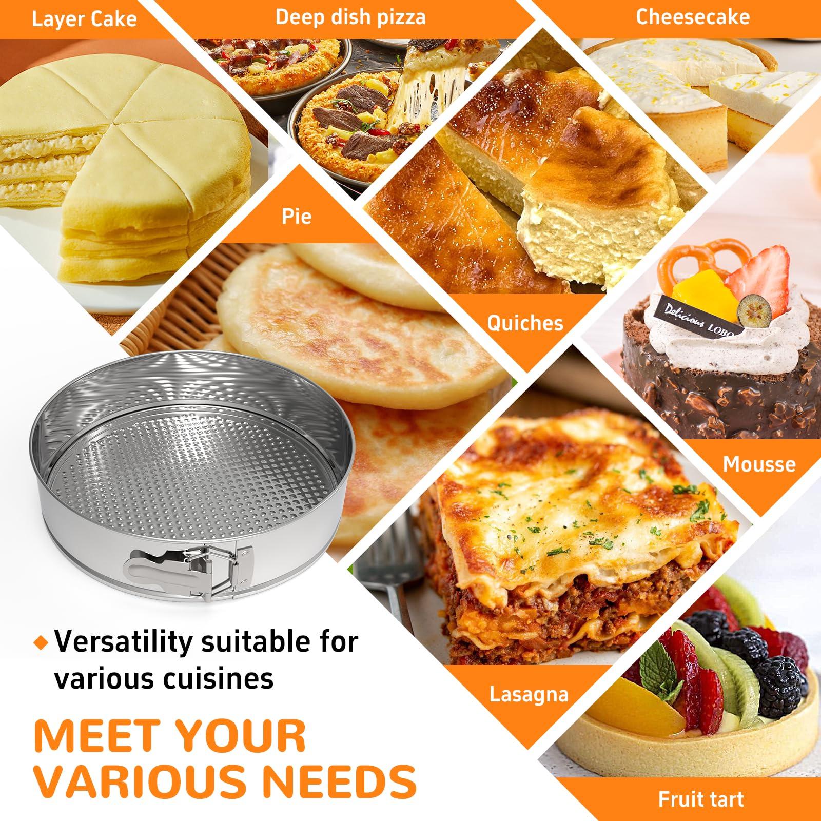 ZeroPone ZeroPone 9 Inch Springform Pan, Stainless Steel Cheesecake Pan, Nonstick Springform Cake Pan with Removable Bottom, Round Cake Pan For Baking, Spring Form Pan for Cheesecake