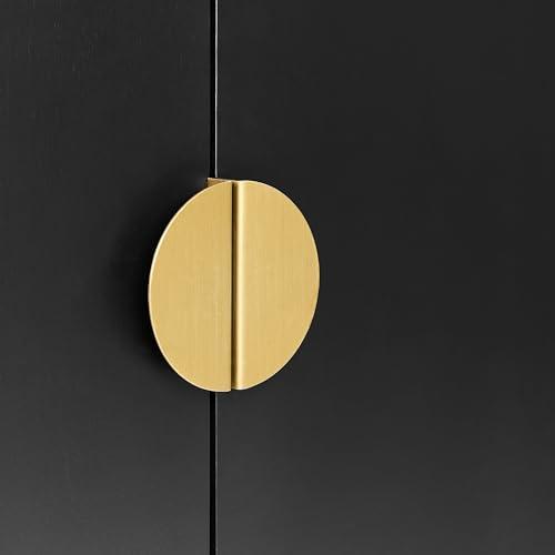 Crosley Furniture Crosley Furniture Blair Mid-Century Modern Sideboard Buffet Cabinet with Storage, Living Room Credenza, Black/Gold