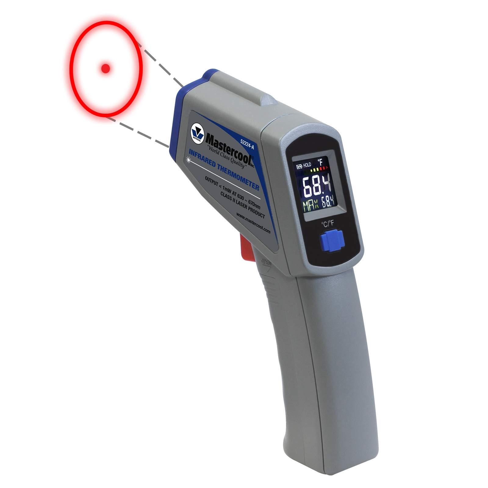 MASTERCOOL Mastercool Infrared Thermometer with Circular Laser, 12:1 Ratio, 52224-A-SP, Gray