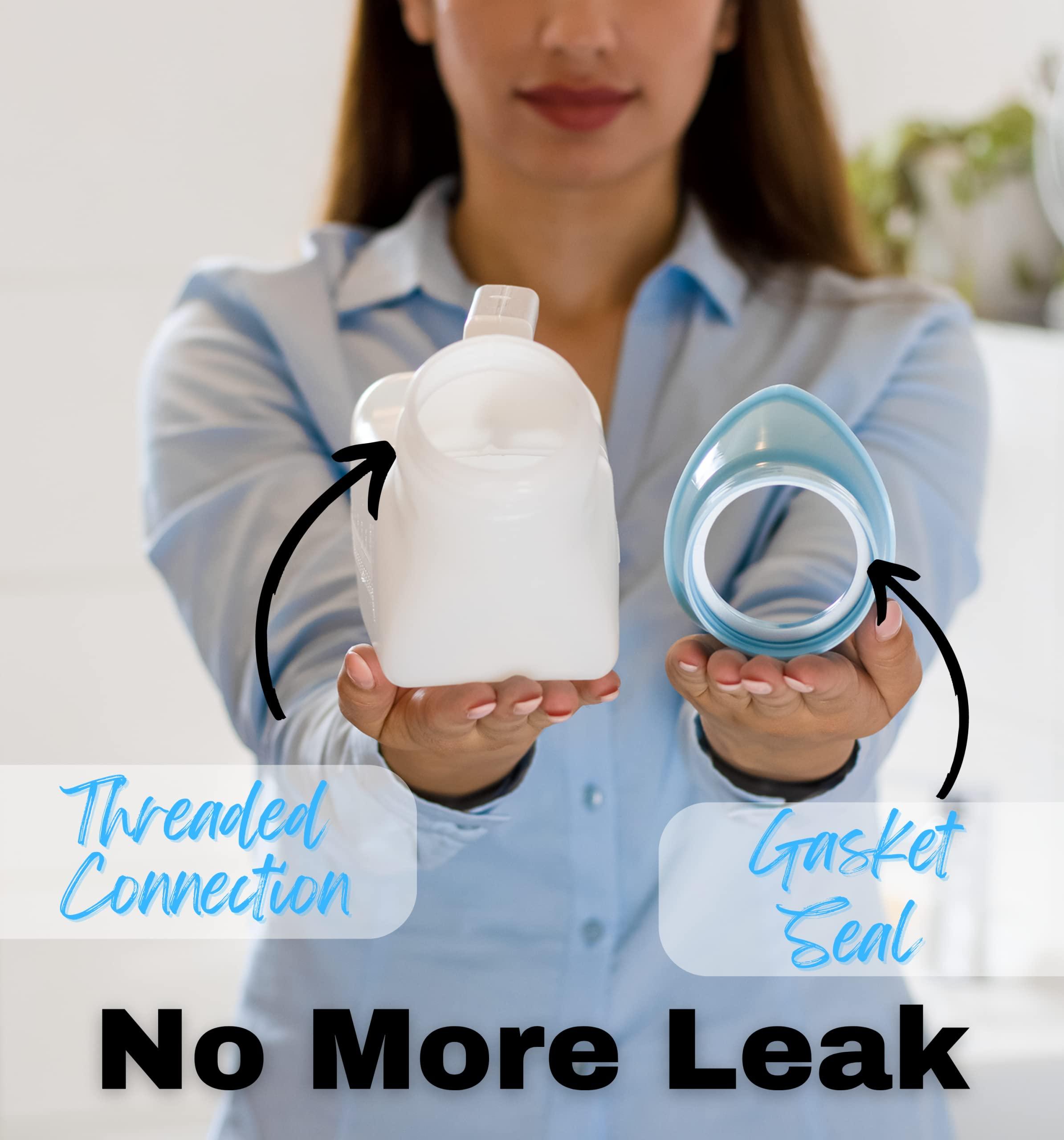 Innovative Designworks Female Urinal Spill Proof 32 oz (1 Pack) - Urinal for Women - Pee Funnel - Women Bed Pan - Portable Urinals for Women - Sturdy Female Urination Device for Car Travel, Road Trip Essentials