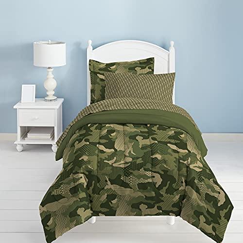 dream FACTORY Dream Factory Boys Army Green Desert Camo Comforter Set, Multi, Full