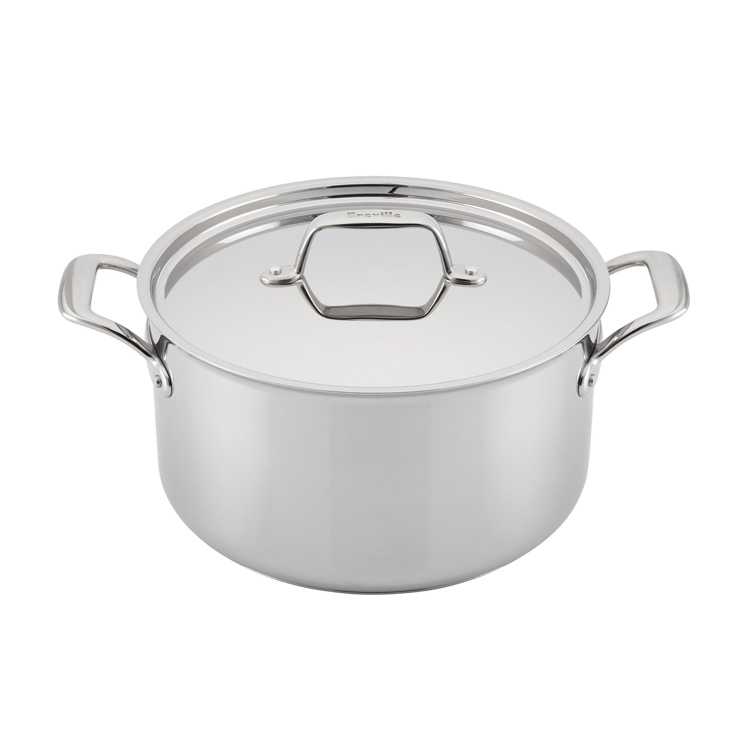 Breville Breville Thermal Pro Stainless Steel Stock Pot/Stockpot with Lid, 8 Quart, Silver