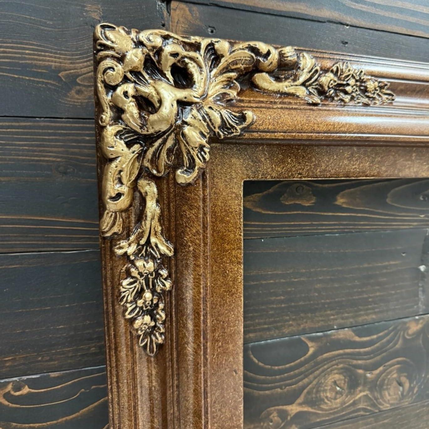 Laredo Frame Factory TV frame for Samsung The Frame TV, fits 32, 43, and 50 inch TVS. Bronze Finish (not for use with other models) (50 INCH THE FRAME TV) Handmade wood ornate TV Frame