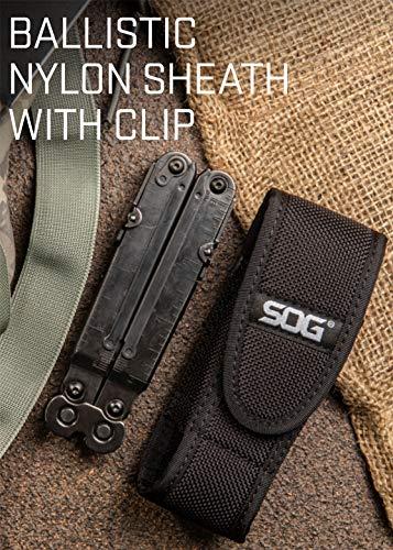 SOG SOG PowerLock Multi-Tool- Compound Leverage Technology with EOD Crimper Device, 420 Stainless Steel Body, 18 Lightweight Specialty Tools (B61N-CP) , Black