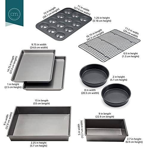 Chicago Metallic Chicago Metallic Professional Non-Stick 8-Piece Bakeware Set, Silver