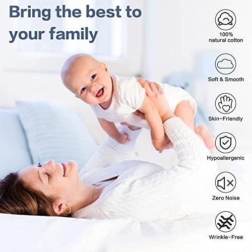 SPREAD COMFO SPREAD COMFO - Hotel Luxury Bed Sheet Set 1200 Thread Count White Solid Bedding Sheet Sets- Cooling Bed Sheet Deep Fitted Wrinkle, Fade, Stain Resistant - 4 Piece (Queen - 24\" Deep Pocket)