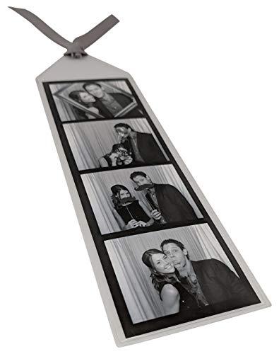 Photo Booth Nook Photo Booth Nook | 2x6 Clear Bookmark Sleeves (250 Count) | Plastic Bookmark Sleeves for Photo Booth Strips with Silver Inserts | Bulk