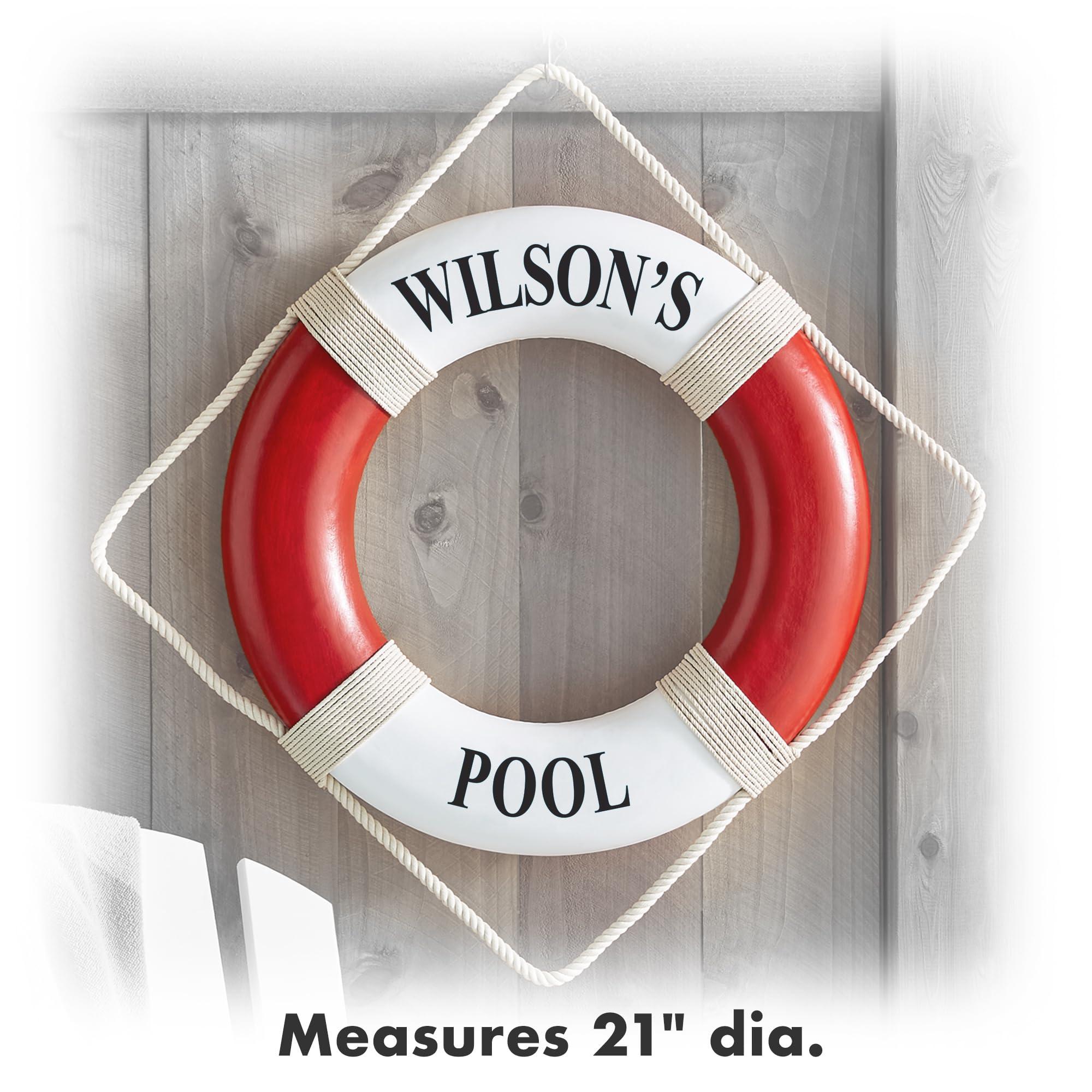 Let\'s Make Memories Let\'s Make Memories Personalized Decorative Life Preserver Ring - Unique Pool, Boat, Beach House Decor - Personalize with Message - 21\" D