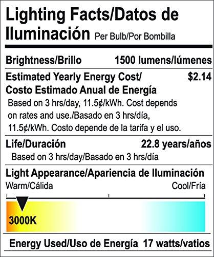 Goodlite Goodlite BR40 LED Flood Light Bulb - 17 Watt, 120W Equivalent, 1400 Lumens, High CRI, Warm White, Dimmable, 15,000 Life Hours, Suitable for Damp Locations, E26 Base - Indoor and Outdoor Use (G-83396)