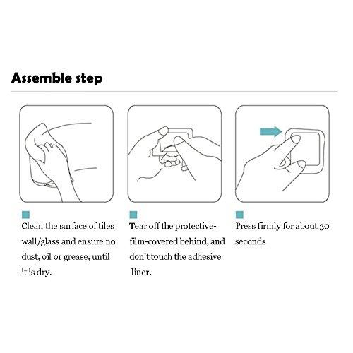 Home-organizer Tech 3M Adhesive Hooks, Super Power Heavy Duty J Hooks, NO Drill, NO Mark, Waterproof, Wall Mount Hooks for Coat Towel Robe Key, Design for Hotel Bedroom Bathroom Kitchen Cabinet Shower, 4 Pack