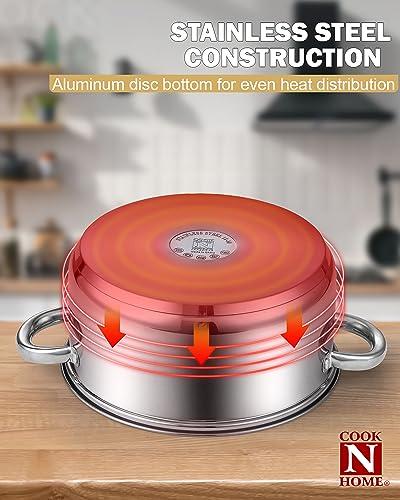 Cook N Home Cook N Home 8 Quart Stainless Steel Stockpot with Lid