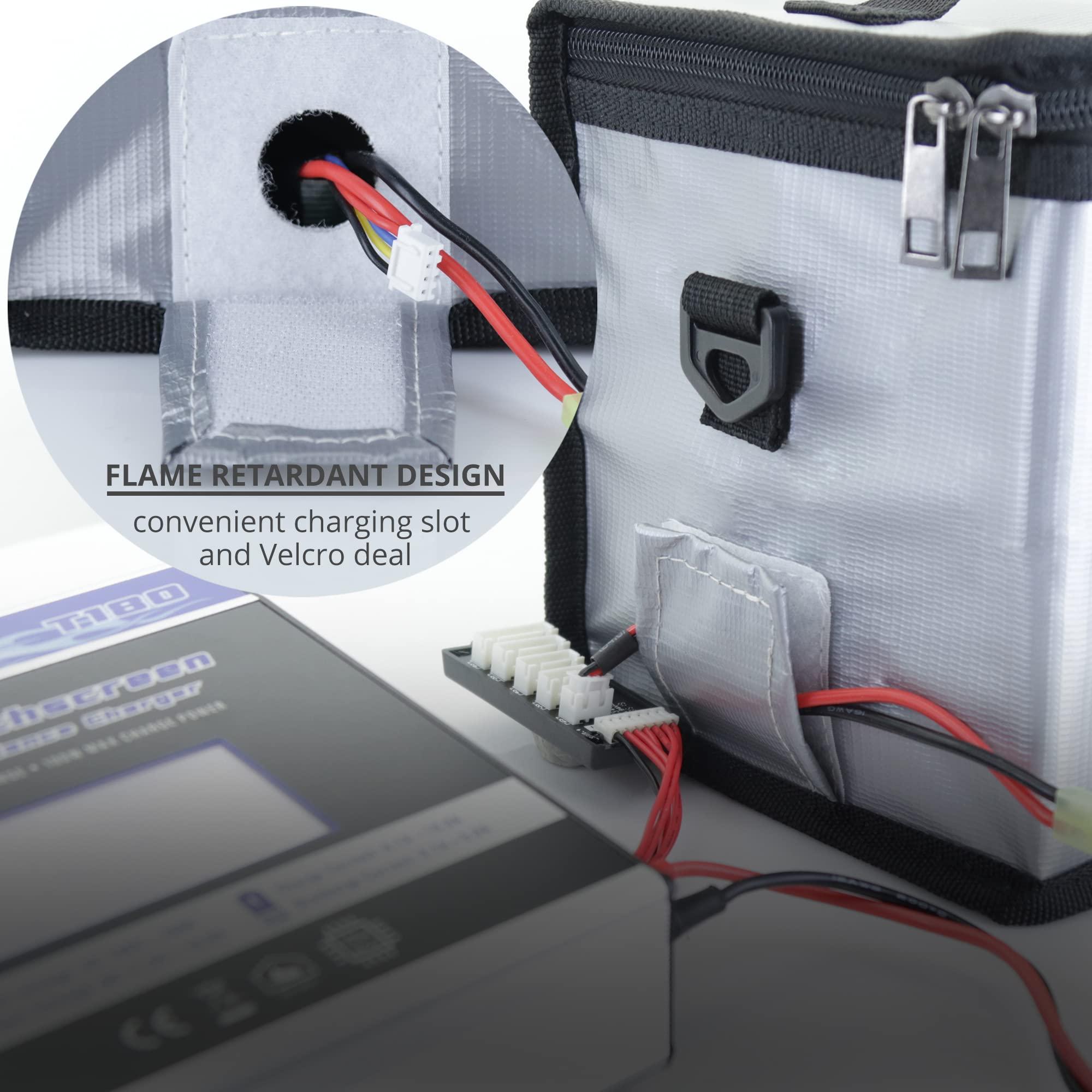 Tenergy Tenergy Fire Retardant Lipo Zipper Bag for Charging and Storing Lipo Battery Packs, 8.5 x 6.5 x 5.7inch