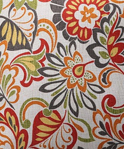 Pillow Perfect Pillow Perfect Bright Floral Indoor/Outdoor Accent Throw Pillow Plush Fill, Weather, and Fade Resistant, Large - 18.5\" x 18.5\", Green/Red Zoe 2 Count