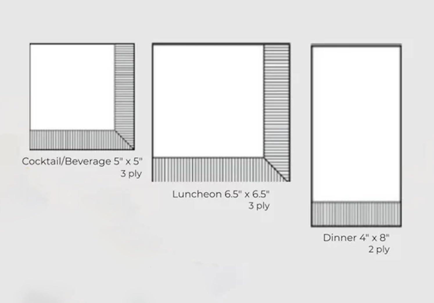 IHR Ideal Home Range IHR Ideal Home Range Party Napkins Disposable 3-Ply Paper Lunch Napkin Pack, 6.5\" x 6.5\", Peaches, 20-Count