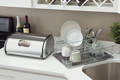 Home Basics Home Basics Stainless Steel Bread Box, Silver