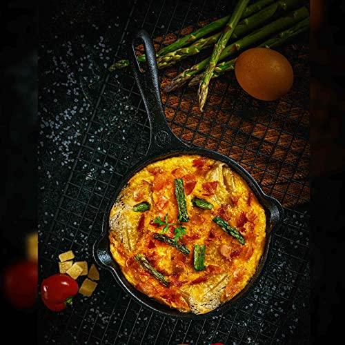 Victoria Victoria 6.5 Inch Mini Cast Iron Skillet. Small Frying Pan,Seasoned with 100% Kosher Certified Non-GMO Flaxseed Oil (SKL-206)