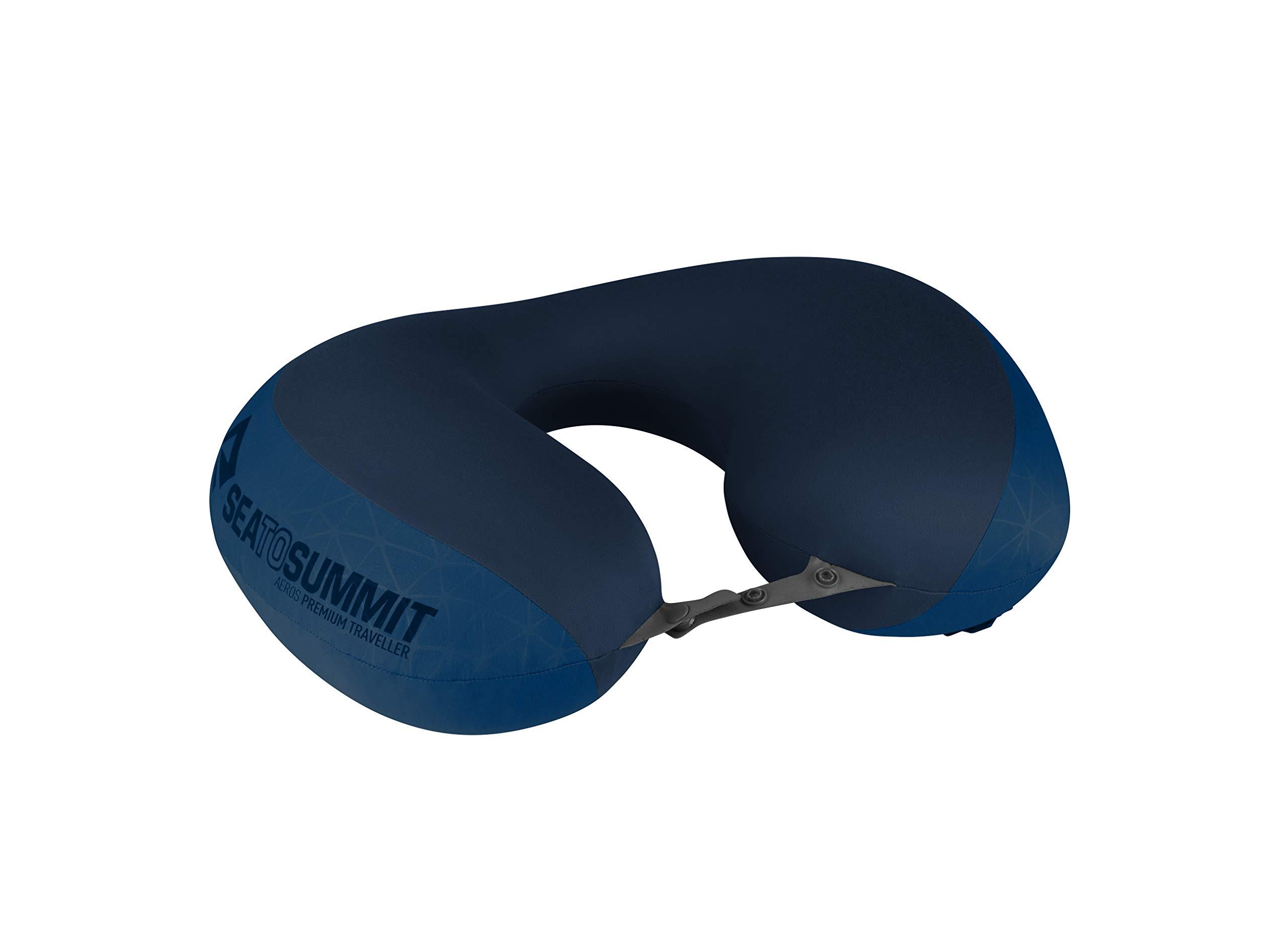 Sea to Summit Sea to Summit Aeros Premium Traveller Inflatable Neck Pillow, Navy Blue