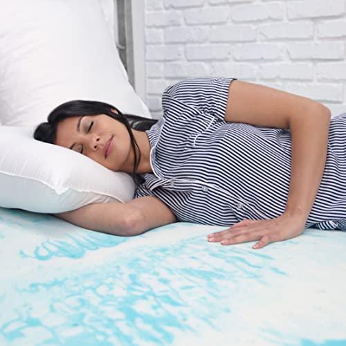 BioPEDIC BioPEDIC 2-Inch King Size Mattress Topper, iCOOL Tech and Gel Swirl Medium Plush Memory Foam Mattress Topper, CertiPUR-US Certified, White, King Size (80\" L x 76\" W x 2\" H)