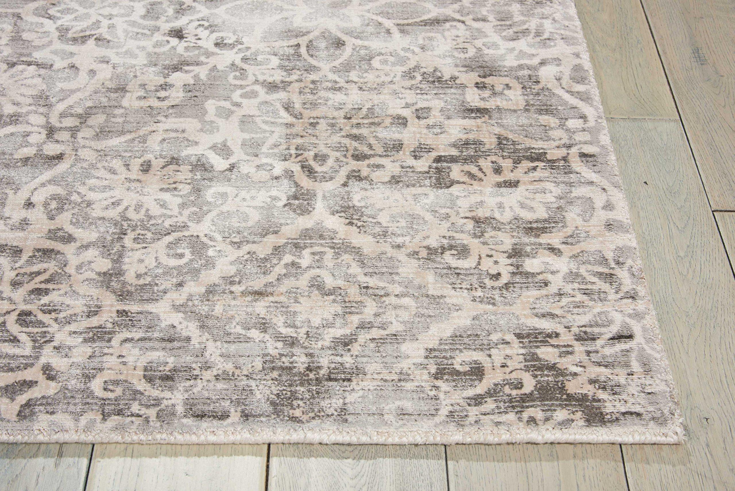 Nourison Kathy Ireland Worldwide Rustic/Vintage Floral/Botanical Area Rug, 9'x12' , Grey