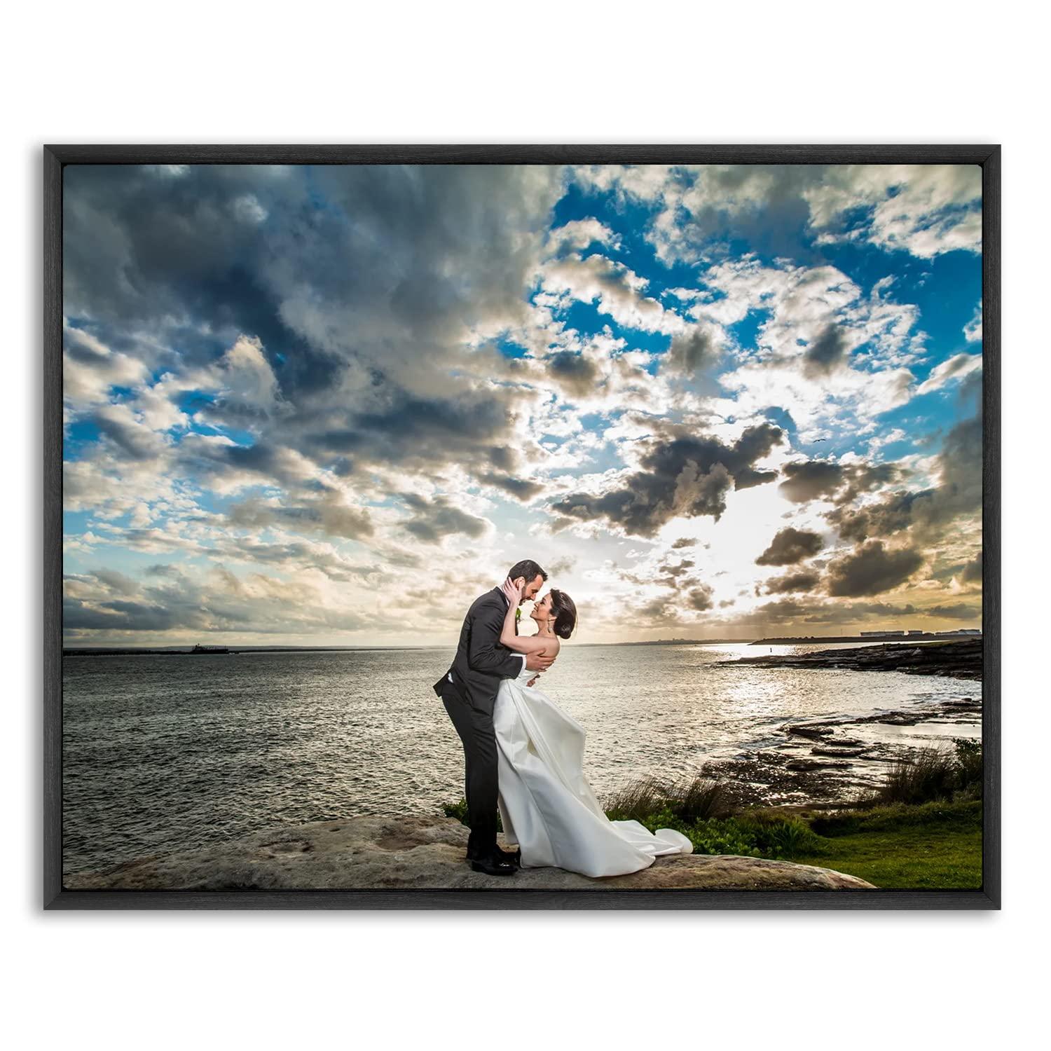 Texas Art Canvas Float Frames 12x30 Frame, Floating Frames for Canvas Prints Floater Frame for Finished Canvas, Vertical & Horizontal Wall Hanging Large Frame for Canvas Paintings, Floating Wall Art Decor