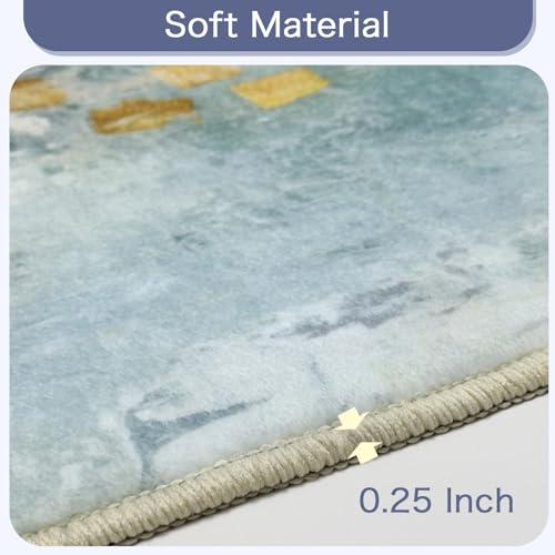 ZGR HOME&GARDEN ZGR Custom Size Hallway Runner Rugs 4 ft x 7 ft, Washable Floor Carpet Runner with Non-Slip Rubber Backing, Hallway Entryway Kitchen Bedroom Bathroom Living Room Laundry Room Area Rug Runner