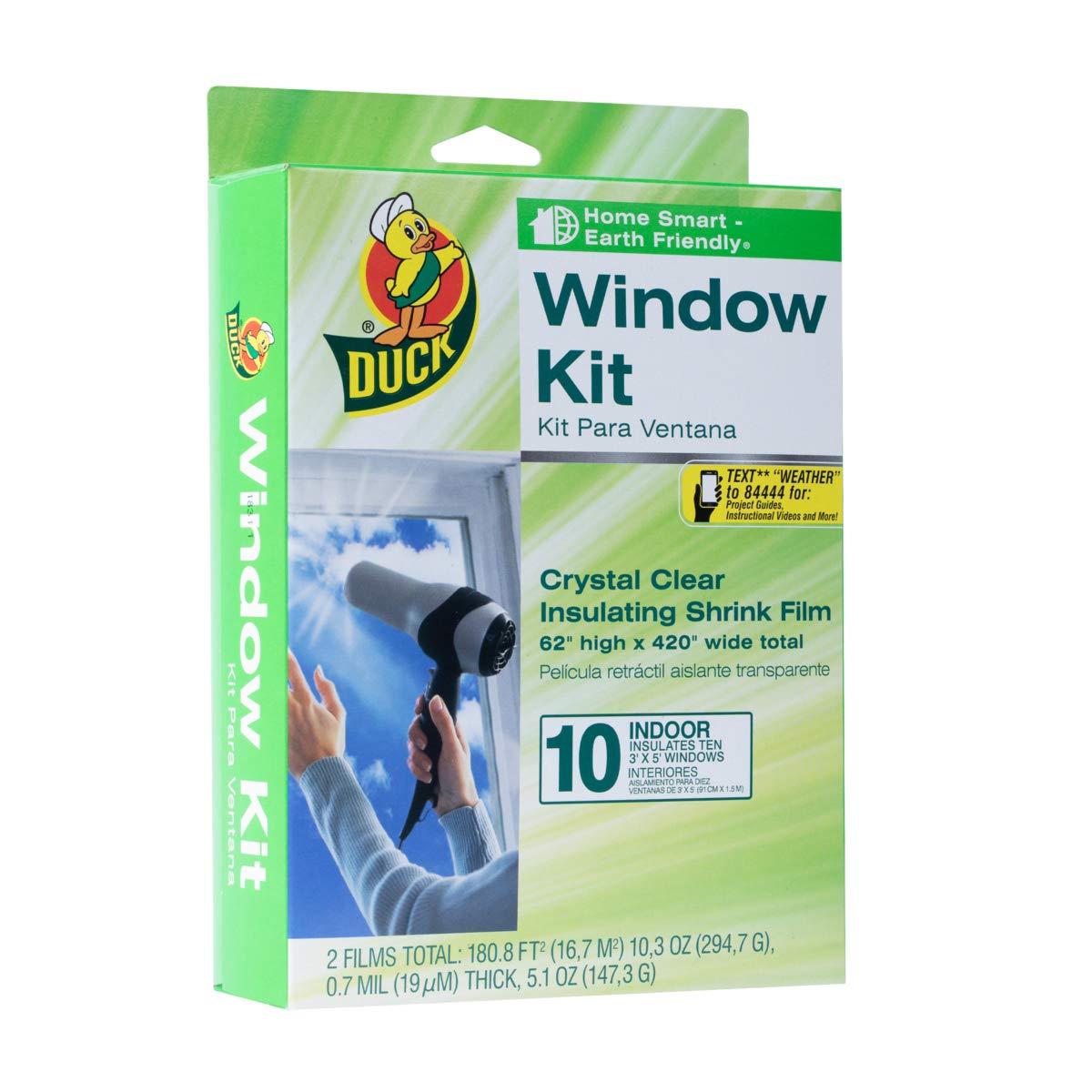 Duck Brand Duck Brand Indoor 10-Window Shrink Film Insulator Kit, 62-Inch x 420-Inch, 286216