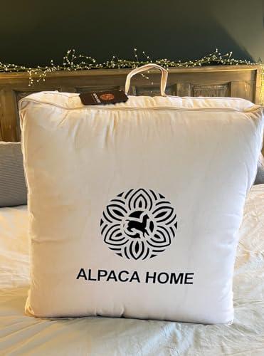 Alpaca Home Alpaca Duvet - Hypoallergenic Comforter/Down Alternative - 100% Alpaca Wool Filling with 100% Pima Cotton Casing | Regular Weight ~ New (Double/Queen)
