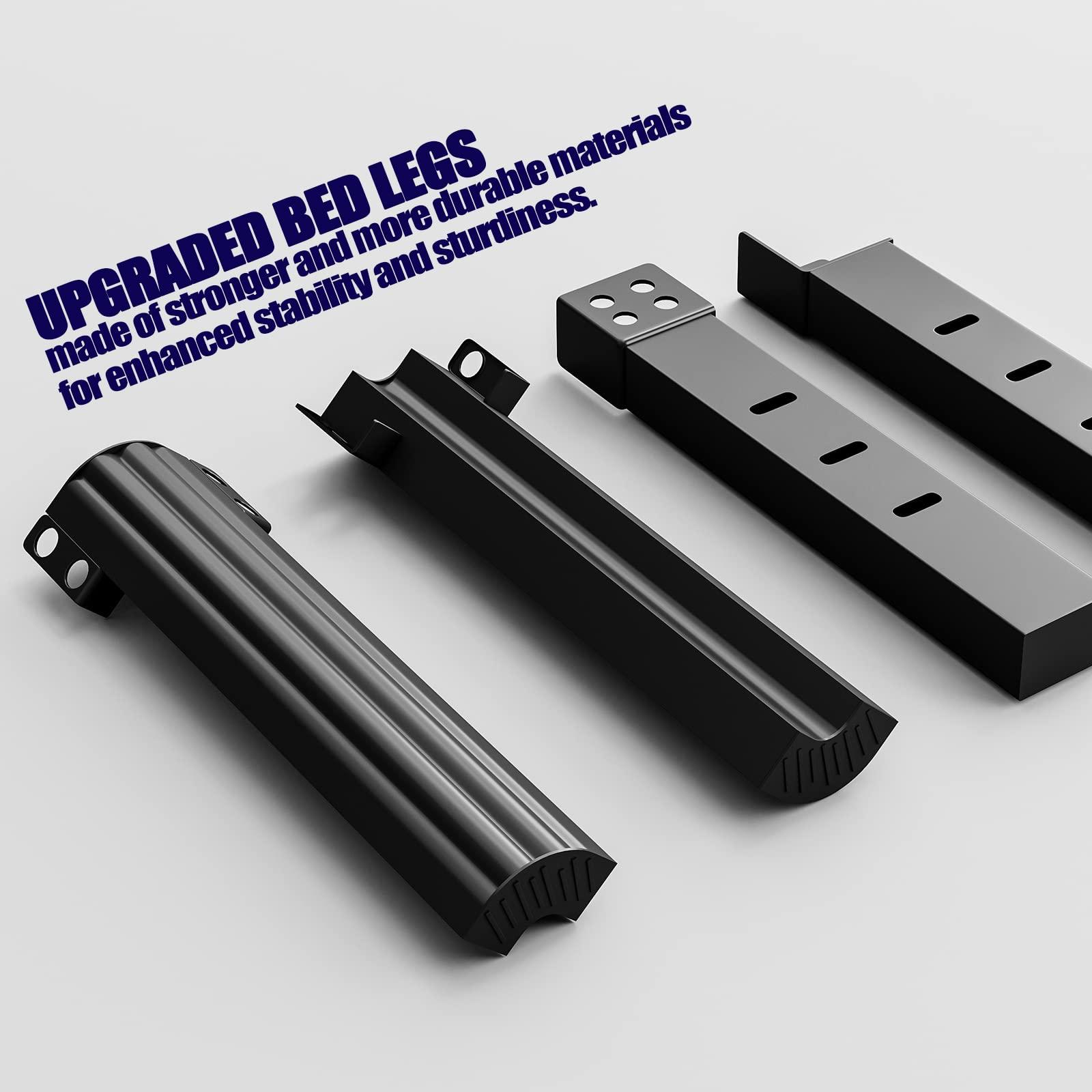 Hunlostten Hunlostten 18in Heavy Duty Twin Bed Frame No Box Spring Needed, Metal Platform Bed Frame Twin with Round Corners, Easy Assembly, Noise Free, Black