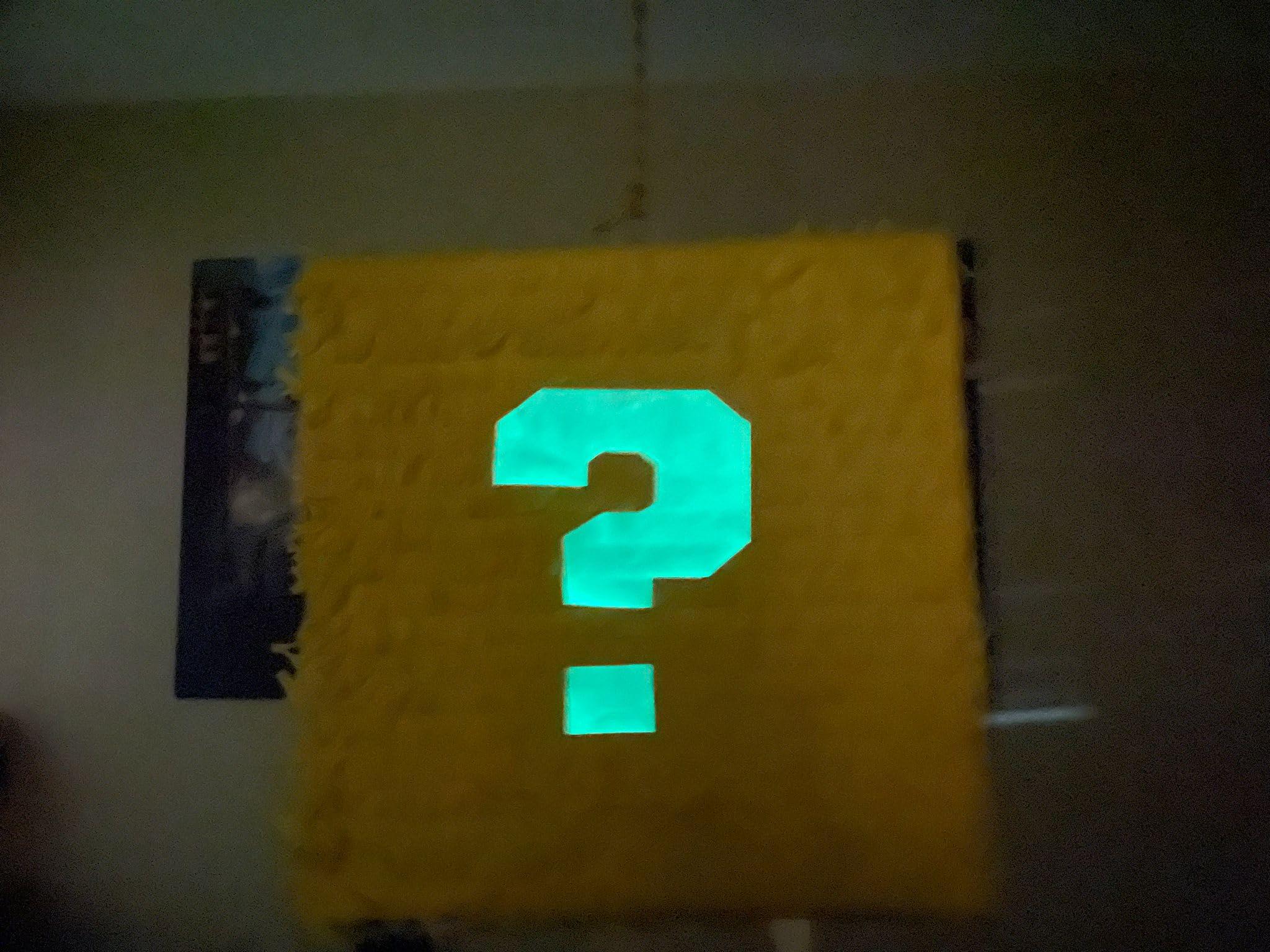 NINOSTAR NINOSTAR Super Gamer 13.3 Pinata Storage Glowing Box Perfect for Birthdays, Parties, Gaming - Piata Large, Yellow, White, MR700