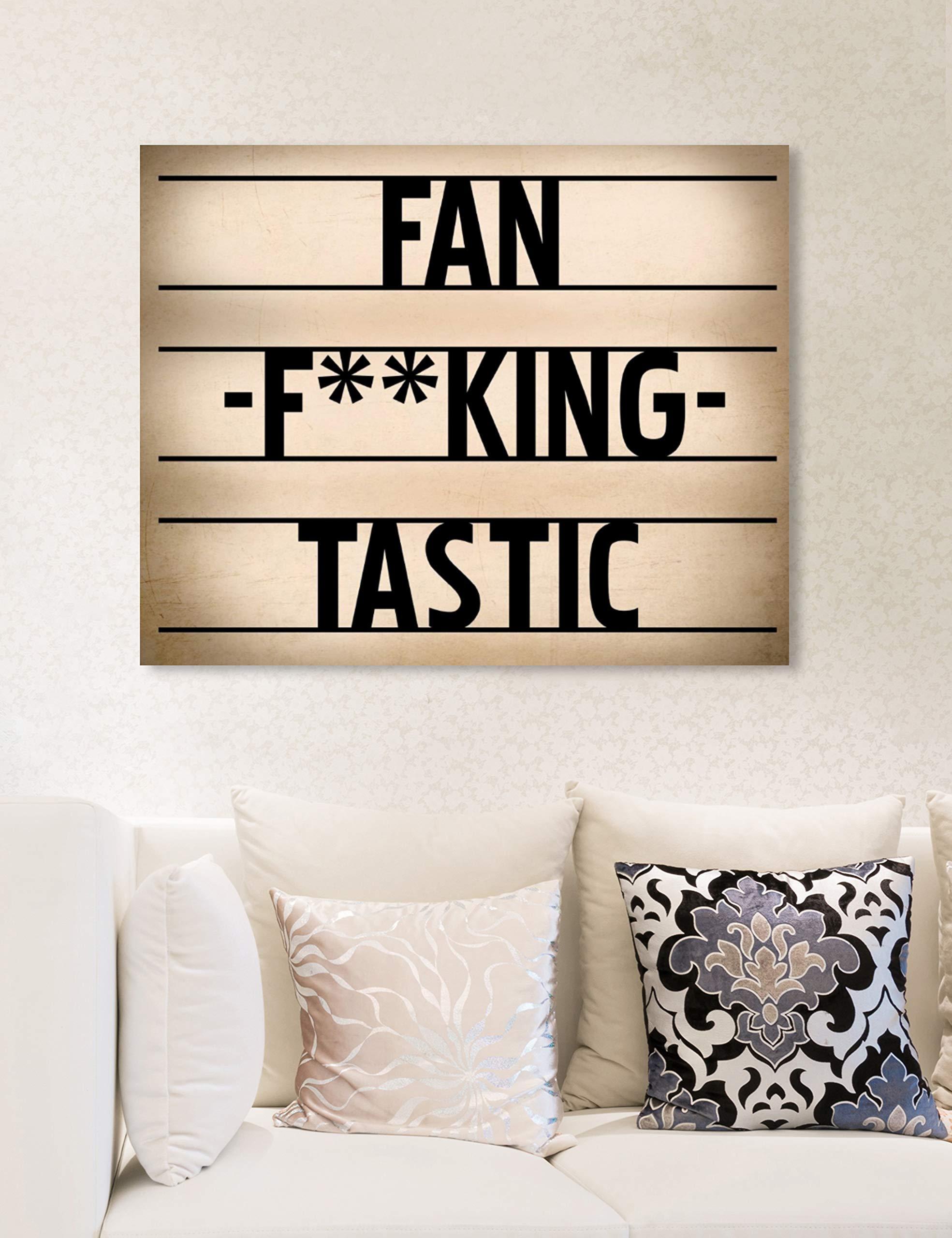 The Oliver Gal Artist Co. The Oliver Gal Artist Co. Typography and Quotes Wall Art Canvas Prints 'Fantastic' Home Dcor, 24" x 20", Black, White