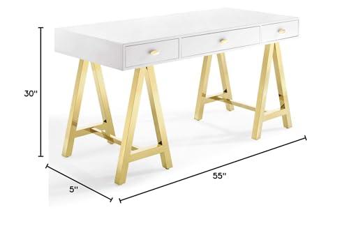 Modway Modway Jettison Office Desk, Gold White