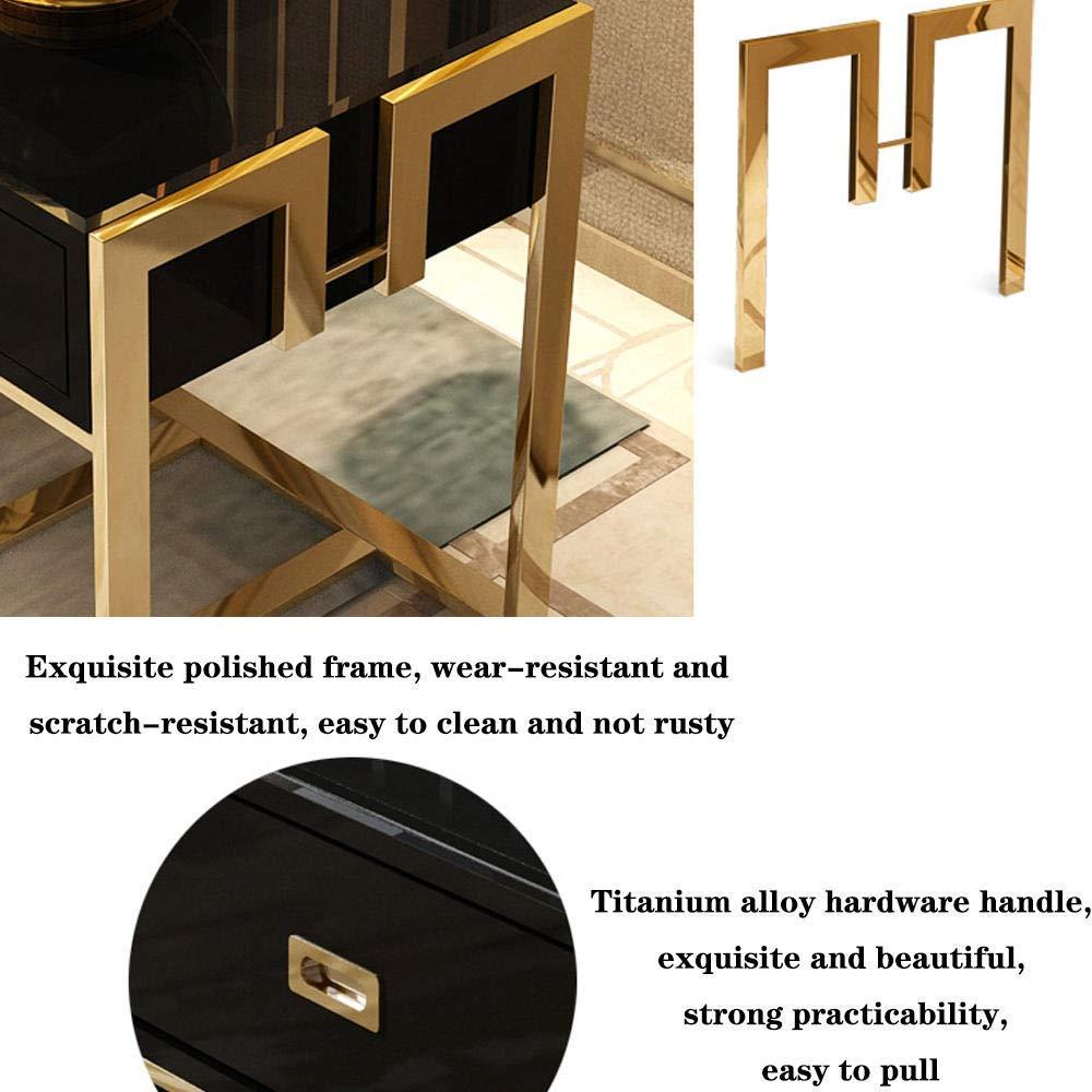 FAiruo Side Table Modern Bedside Table Living Room Telephone Coffee Table Alloy Storage Sofa Table Corner Side End Table Bedroom Hotel Home Furniture-White