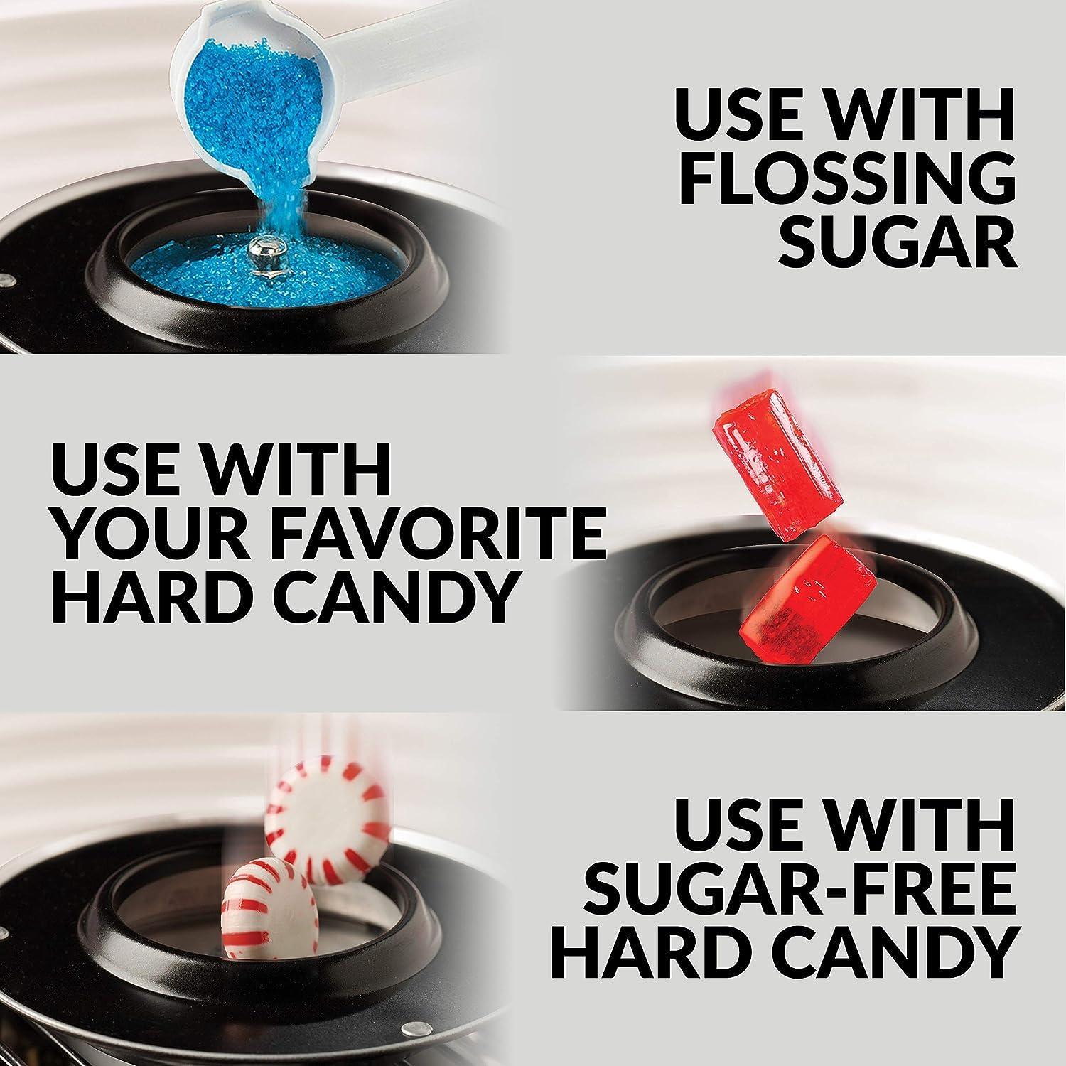 Nostalgia Nostalgia Cotton Candy Machine - Retro Cotton Candy Machine for Kids with 2 Reusable Cones, 1 Sugar Scoop, and 1 Extractor Head Retro Red