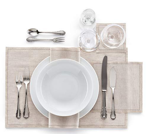 MY DRAP MY DRAP Linen Cocktail Napkins, Natural, 50 Units