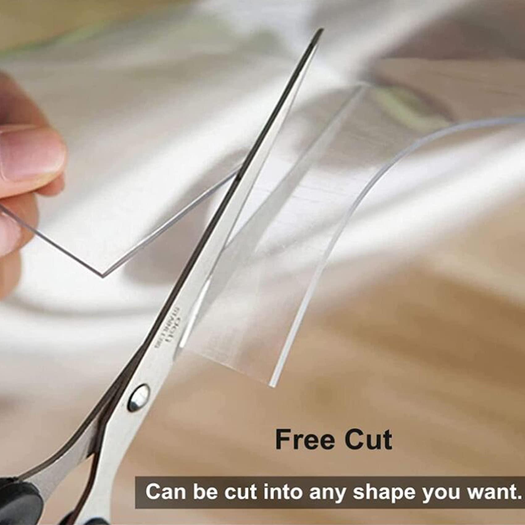 KIZMIQ Runner Rugs Clear Vinyl Plastic Floor Protector 1.5mm Runner Rug Heavy Duty Clear Carpet/Runner Waterproof Protector/Plastic Table Cover - Multipurpose Rectangular Vinyl Roll, Anti-Oxidation,60/90/100