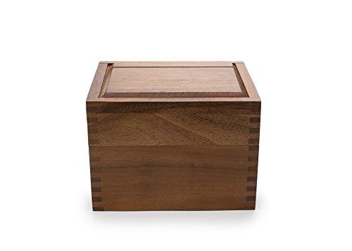 Ironwood Gourmet Ironwood Gourmet Acacia Wood Recipe Box with Divider Tabs, 2 Compartment, Single