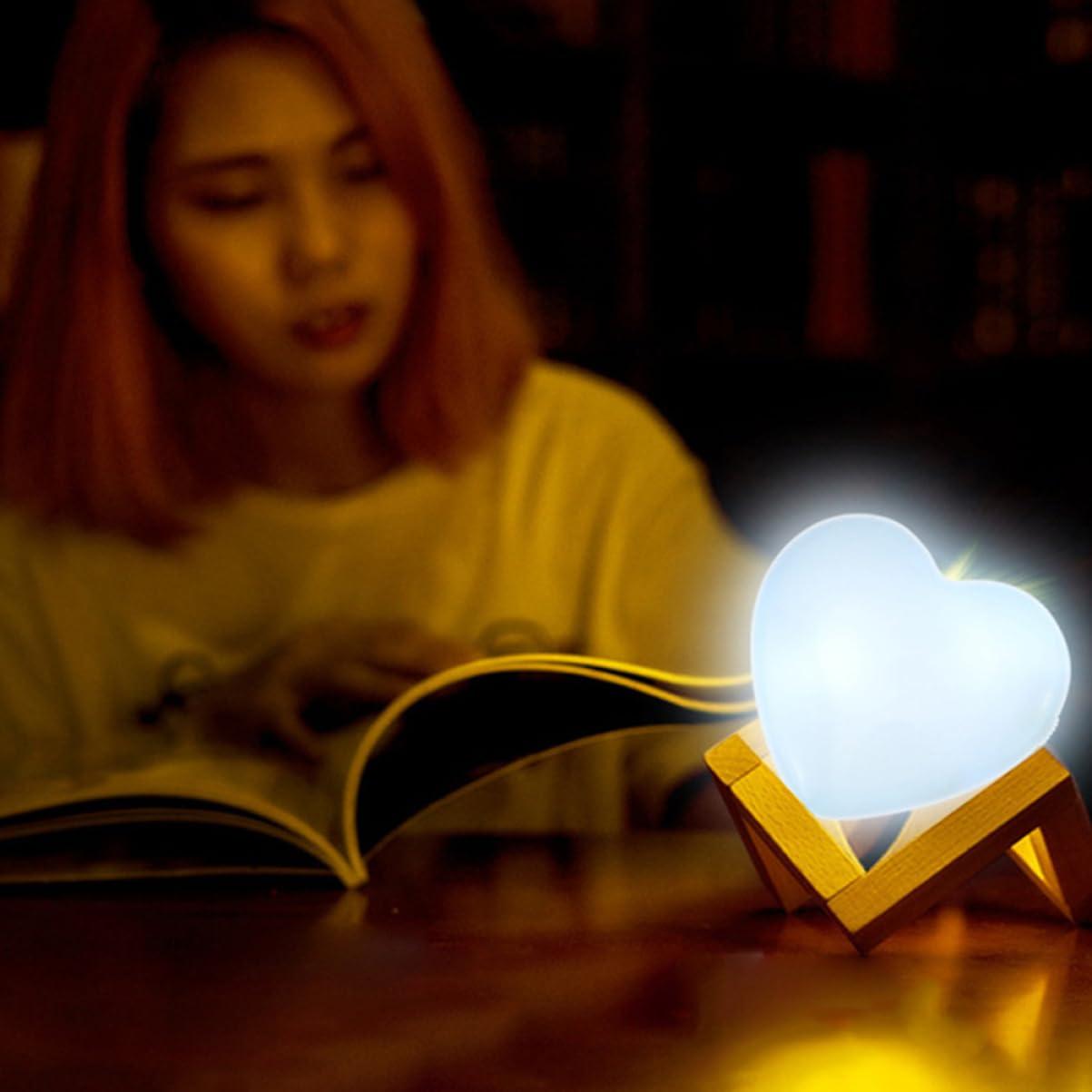 HOLIDYOYO HOLIDYOYO 3 Pcs Sensor Night Ladies Handbags with Automatic Sensor Mini Heart Purse Light for Bag at Night Button Battery White