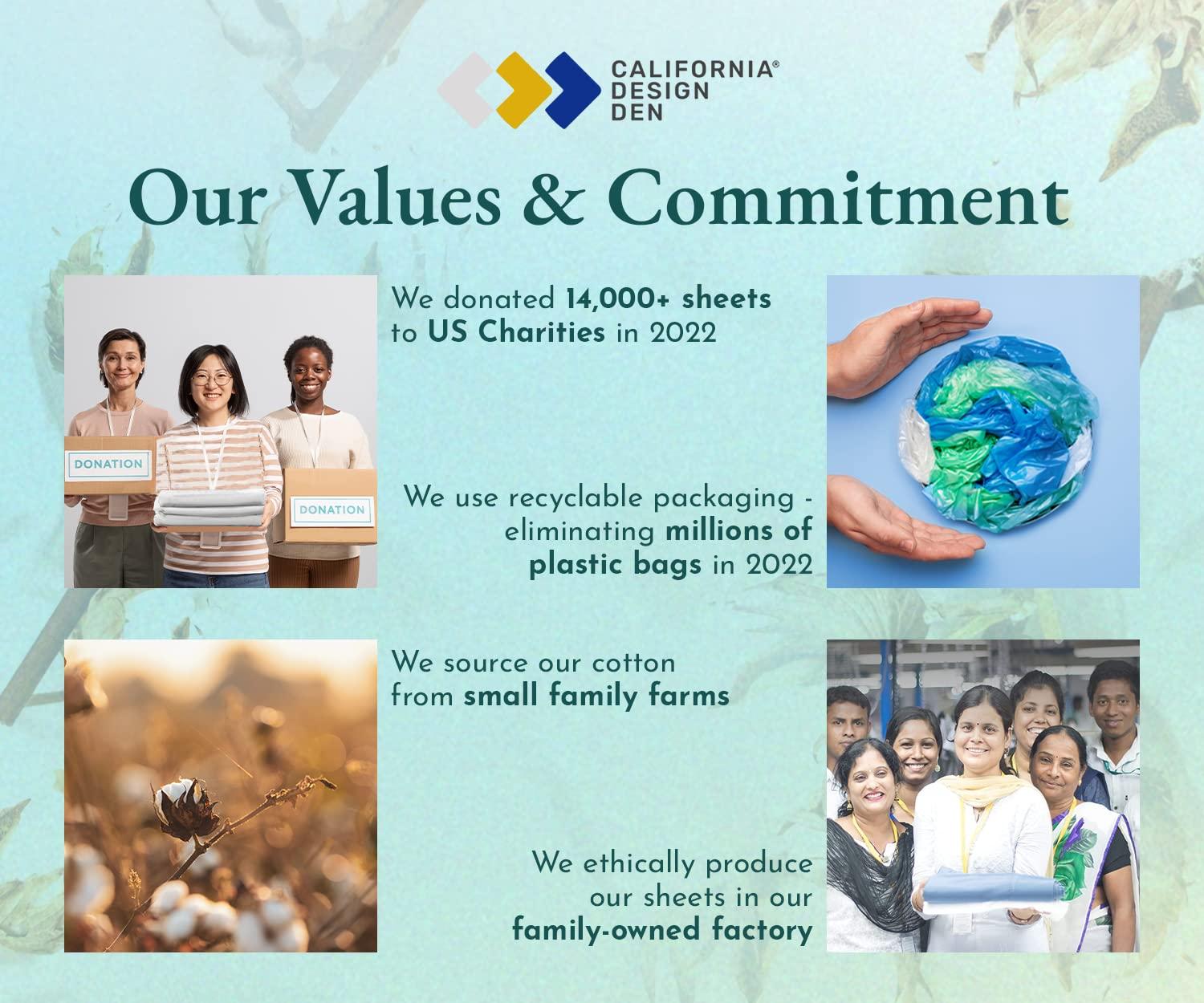 California Design Den California Design Den Twin XL Sheets Set, 400 Thread Count Sateen, 100% Cotton Sheets, Soft Luxury 3 Pc Dorm Rooms & Adults Cooling Sheets Set (Sunshine Yellow Sheets)