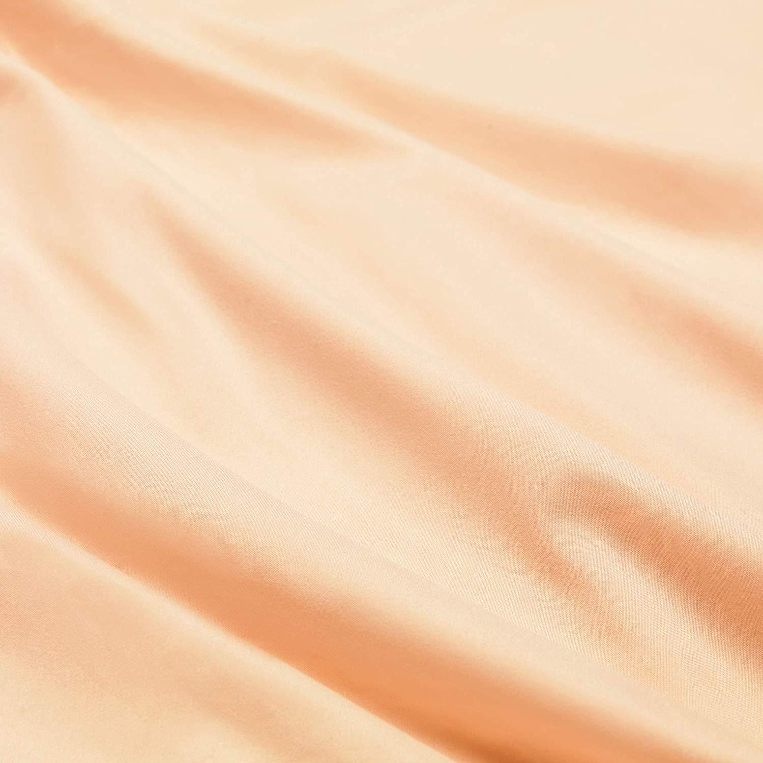 Comfort Bed Store Comfort Store Bedding 2 Piece 300 GSM Comforted Set Collection Organic Cotton 1100 Thread Count Solid 1 Duvet Cover, 1 Comforter (Peach Queen, Set of 2)