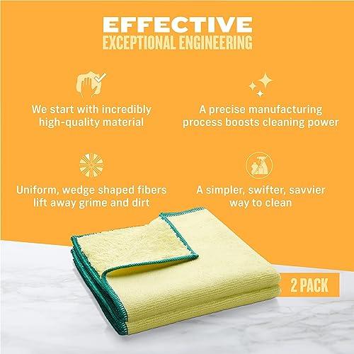 E-Cloth E-Cloth High Performance Dusting Cloth - Microfiber Dusters for Cleaning, Supplies for Housekeeping - Washable Cloths for Cleaning - Reusable Microfiber Cleaning Cloths - 2 Pack