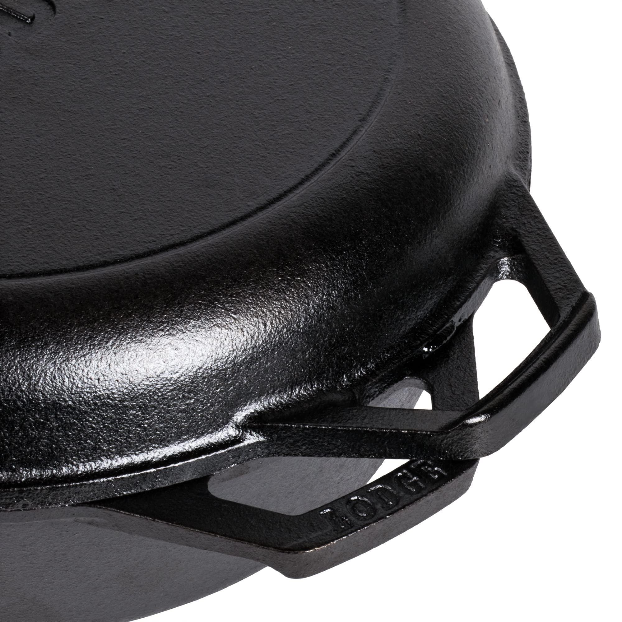 Lodge Lodge Pre-Seasoned 2-in-1 Cast Iron Combo Cooker - 3.2 Quart Deep Pot Cooker + 10.25 Inch Frying Pan - Use in the Oven, on the Stove, Grill, or Over a Campfire - Use to Sear, Saut, Broil, Fry- Black