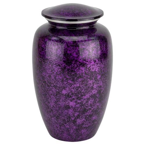 Silverlight Urns Purple Mist Cremation Urn for Ashes, Aluminum, Purple Urn, Adult Sized Cremation Urn, 10 Inches High