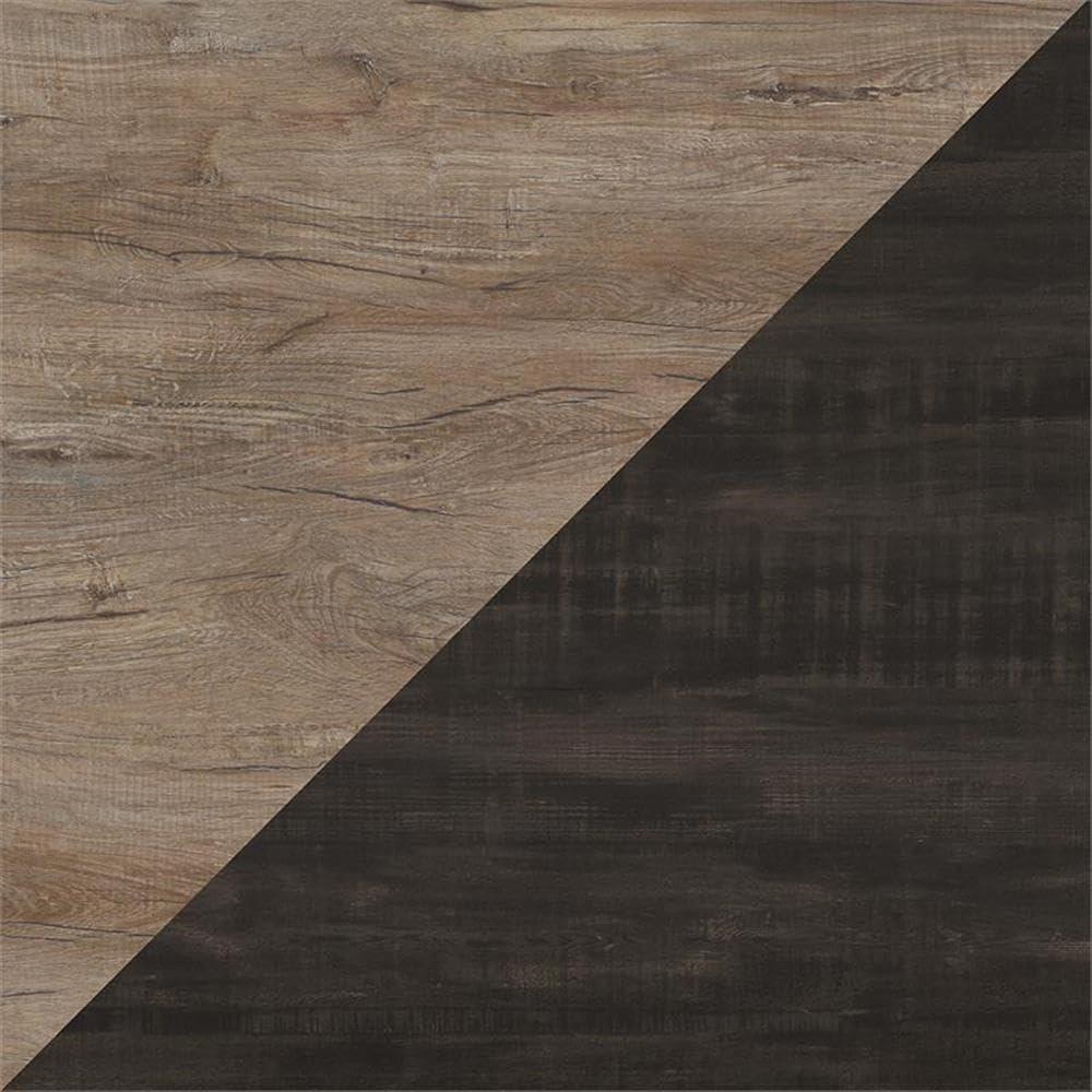 Bush Business Furniture Bush Furniture Refinery L Shaped Industrial Desk with 3 Drawer Mobile File Cabinet, 62W, Rustic Gray