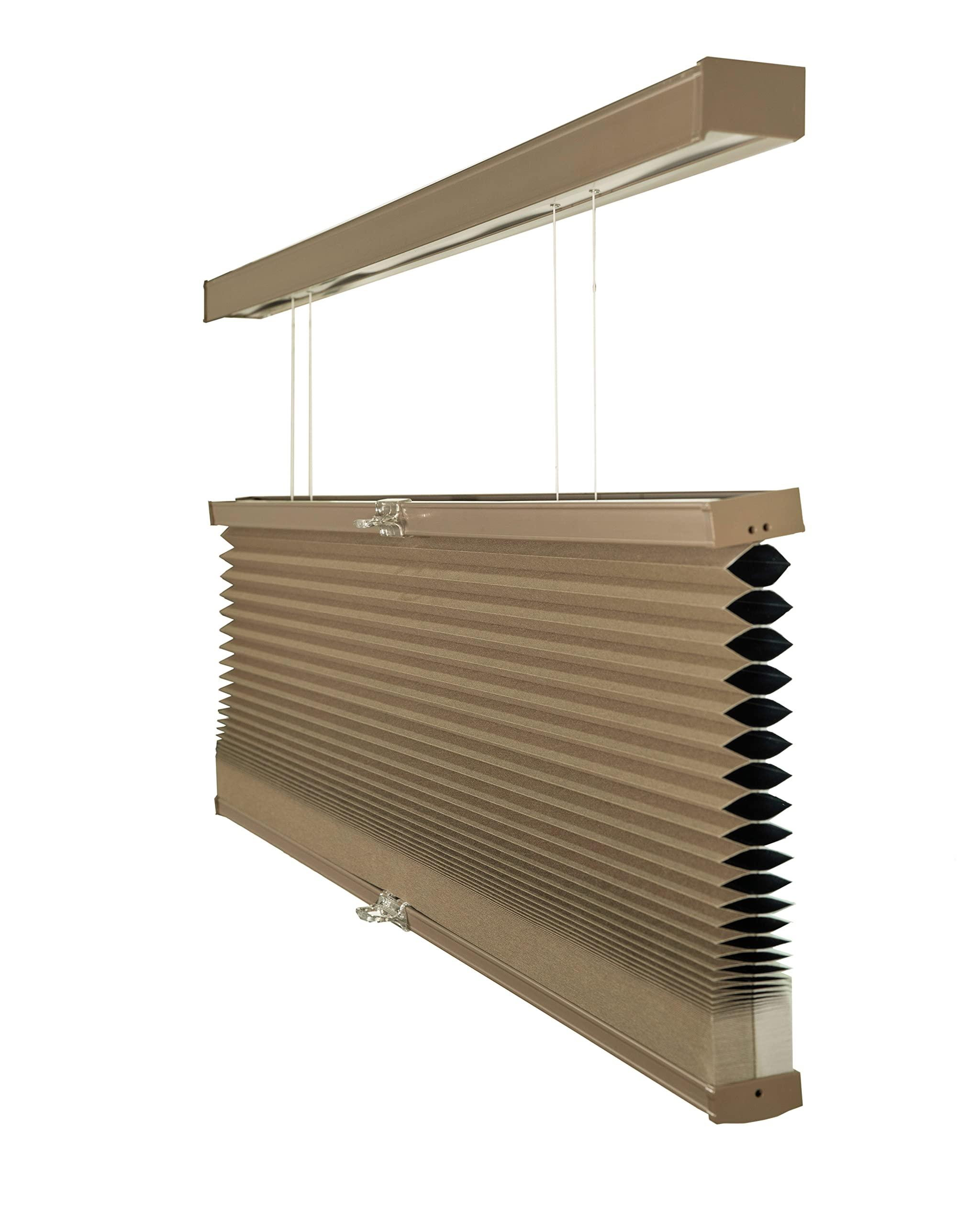 CHICOLOGY CHICOLOGY Cellular Shades, Top Down Bottom Up Shades, Blinds for Windows, Window Shades for Home, Door Blinds, Window Coverings, Cellular Blinds,Barnwood - Blackout, 23.5" W x 48" H