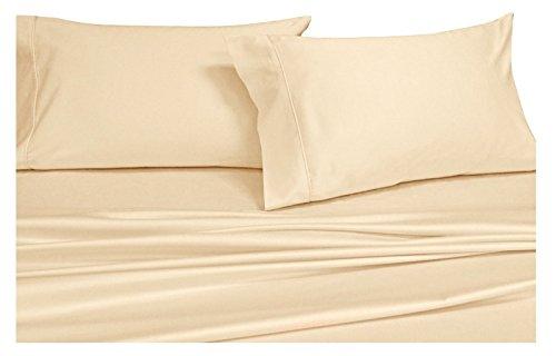 Royal Hotel Bedding Royal Hotel Bedding Top Split King Solid Ivory Wrinkle-Free Brushed Microfiber Sheet Set, deep Pocket, 95gsm, 100% Luxury Sheets.