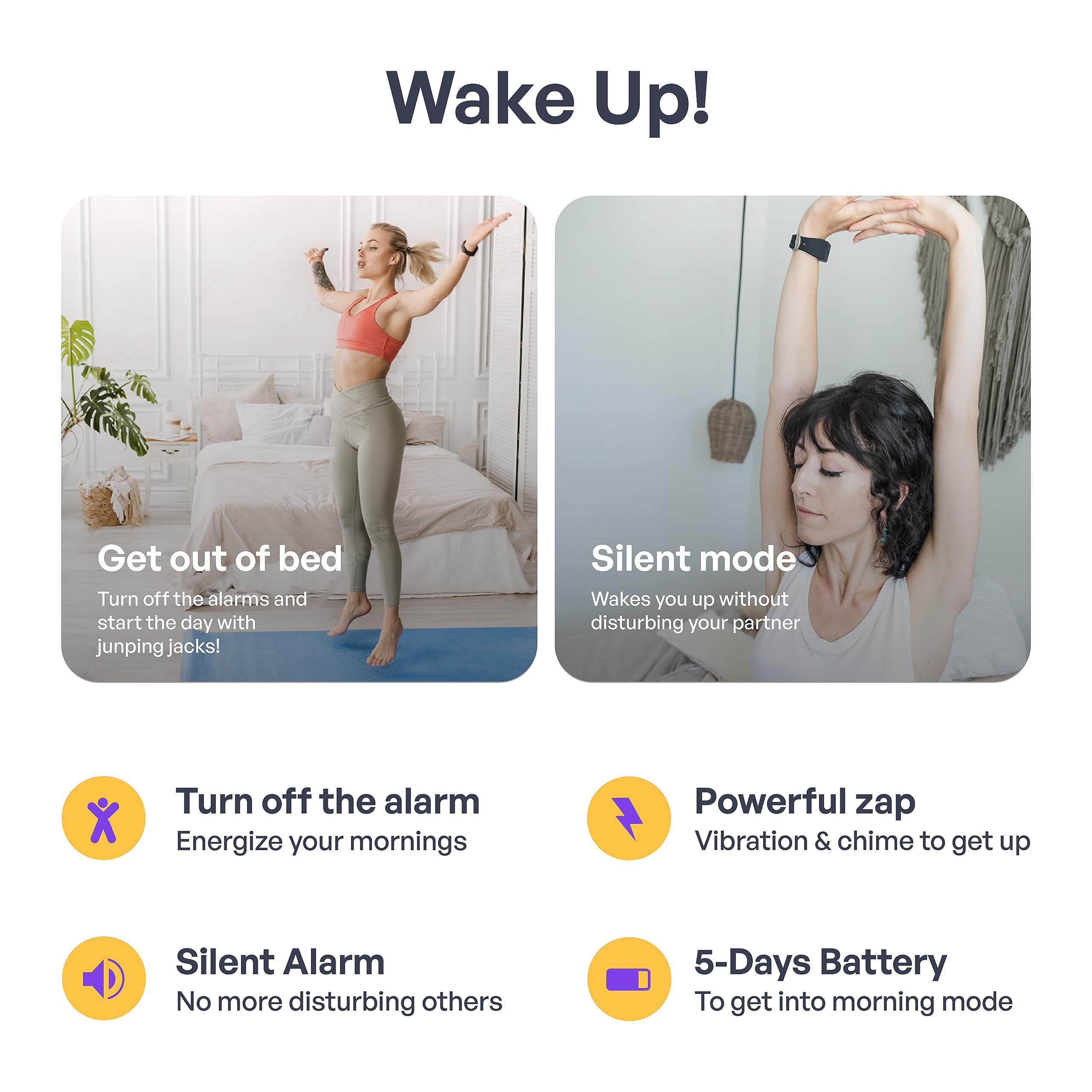 Pavlok Shock Clock | Budget Silent Alarm Clock | Perfect for Heavy Sleepers | Great for Couples | Wake Up On Time | Vibrating Alarm | Best Alarm for Students